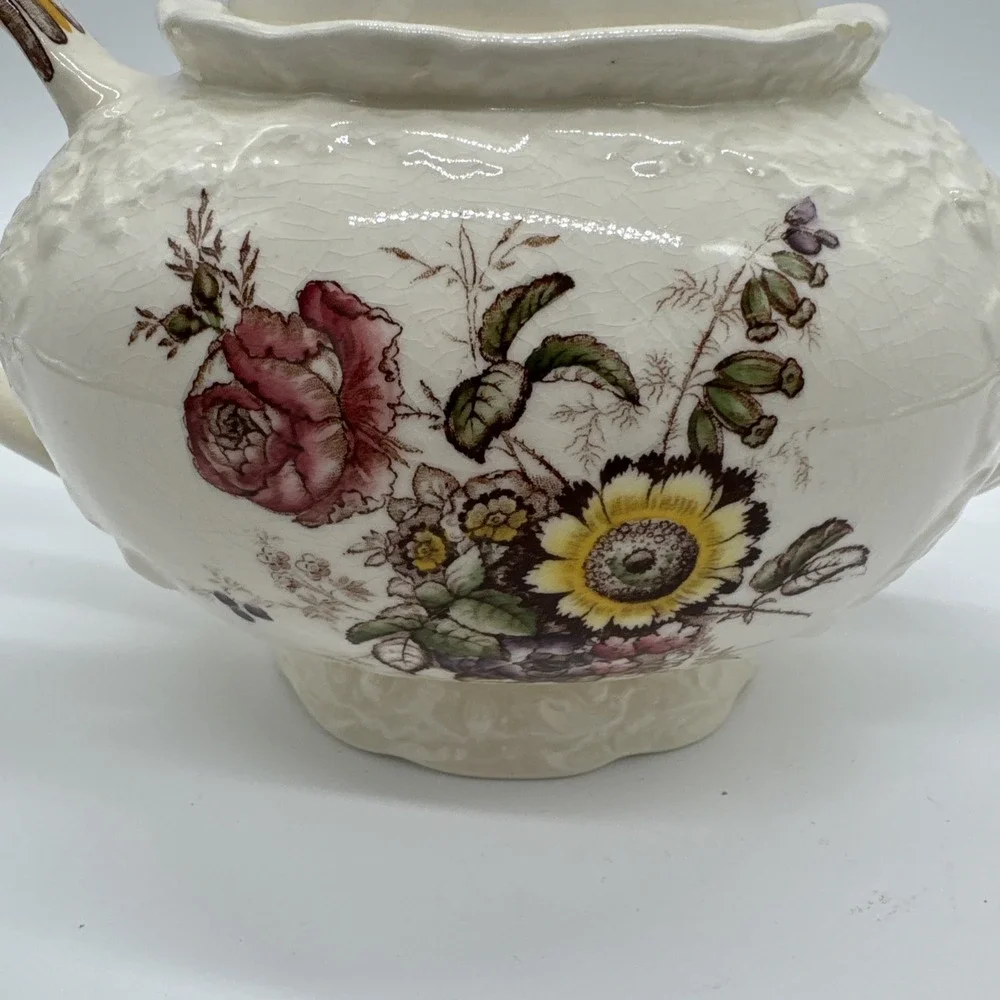 Masons Friarswood ironstone embossed coffee pot teapot